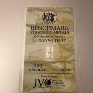 Certified 1 grain fine silver by JVC